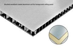 Brushed anodized coated aluminum coil for honeycomb ceiling
