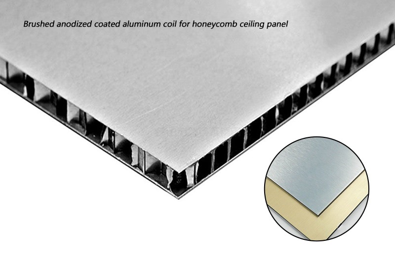Brushed anodized coated aluminum coil